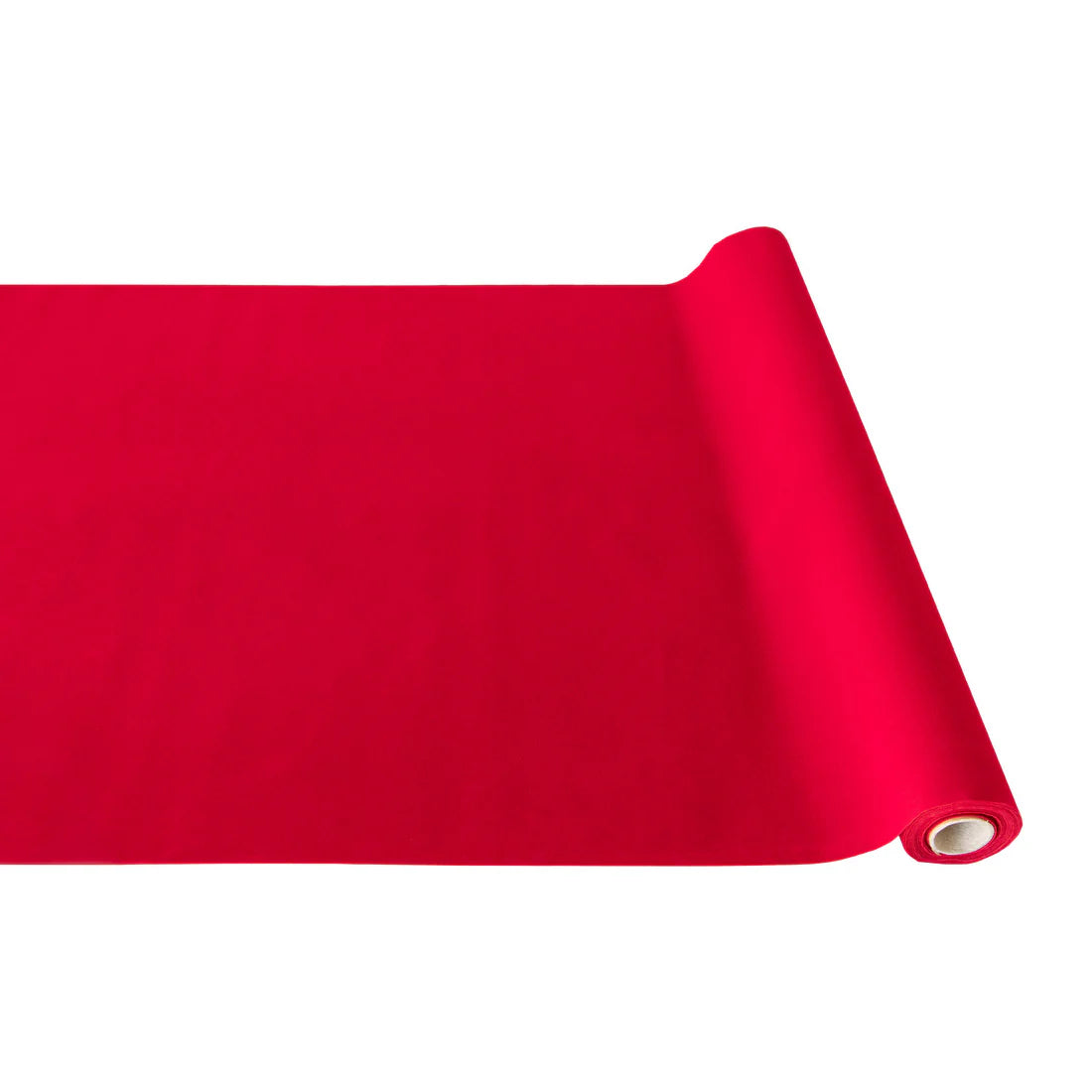 Hester & Cook Fabric Table Runner Red Flocked