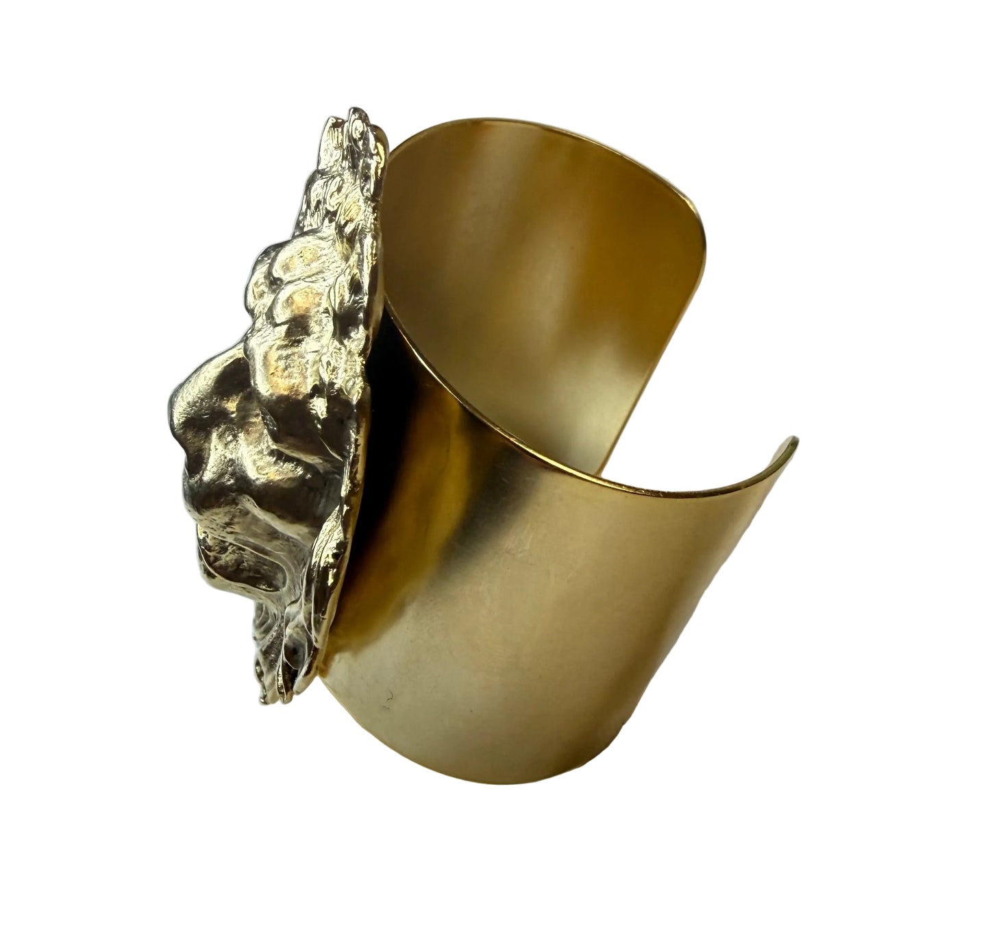 Gold Lion Head Cuff