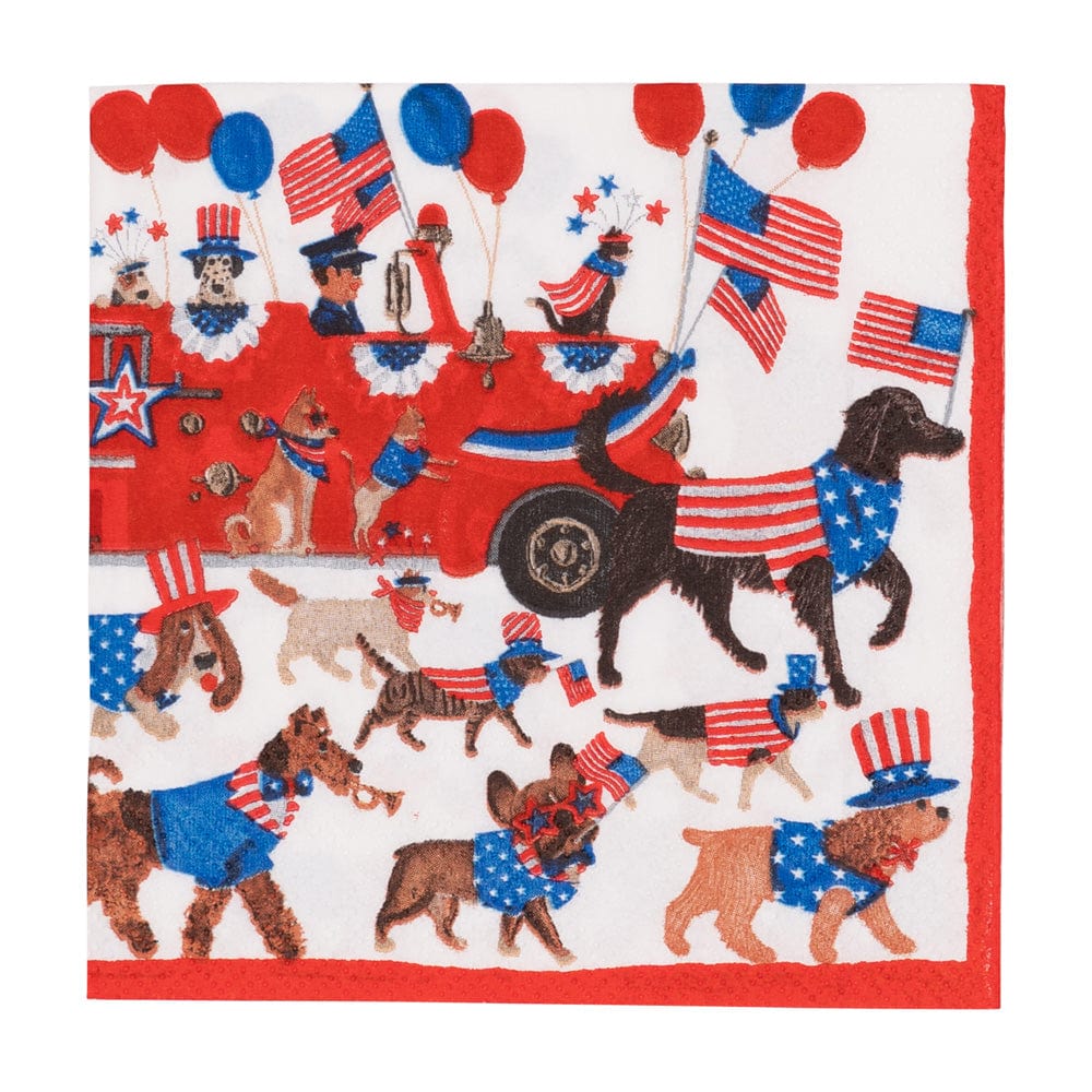 Caspari Cocktail Napkins Join the Parade
