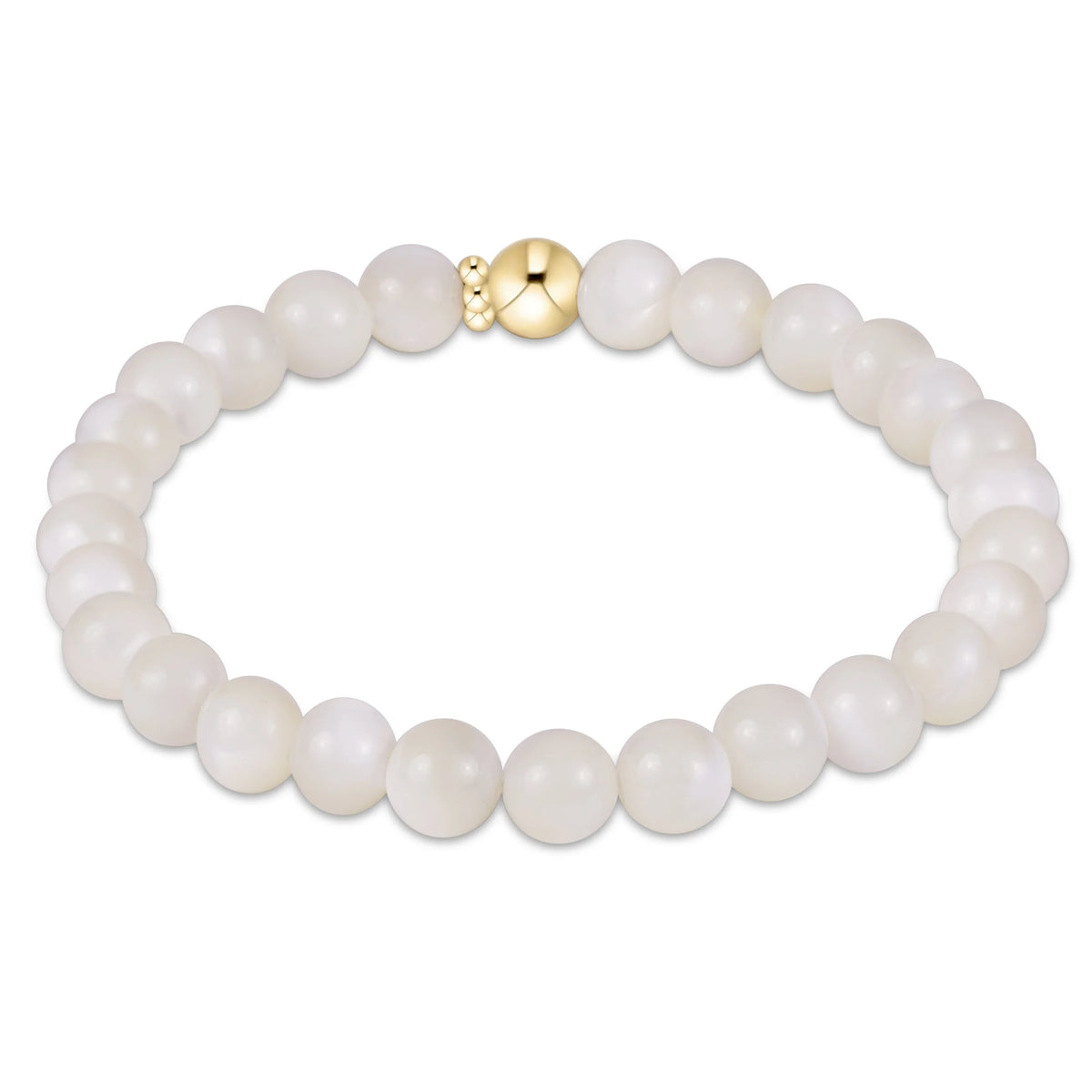 Classic Gemstone 6mm Bracelet - Mother Of Pearl
