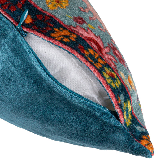 Velvet Lumbar Design Pillow