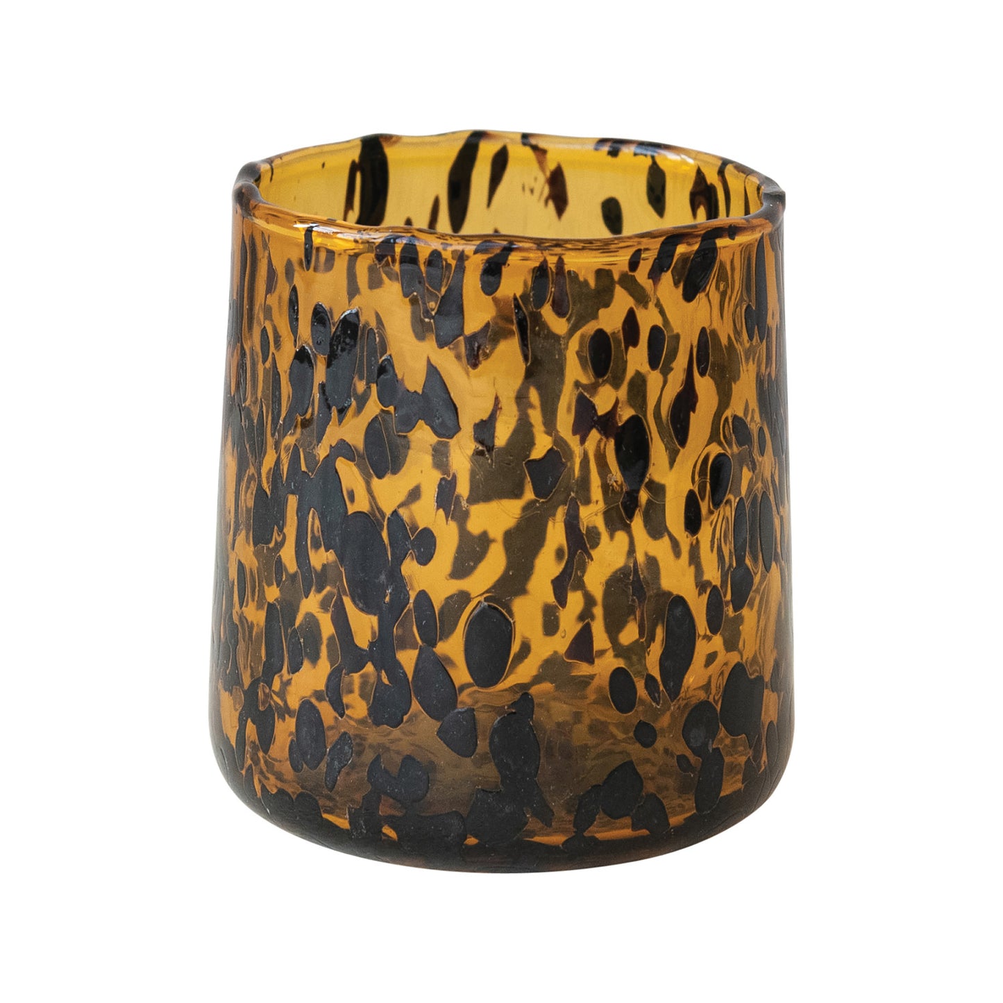 Tortoise Shell Confetti Drinking Glass (10oz)