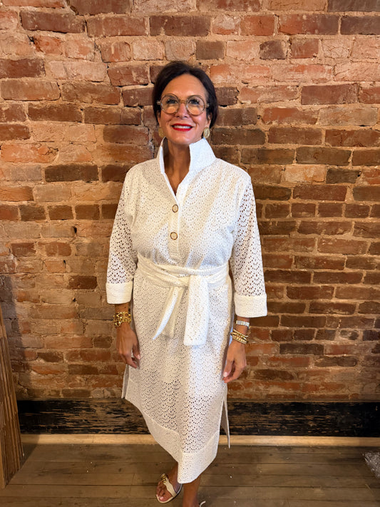 Grace White Eyelet Dress