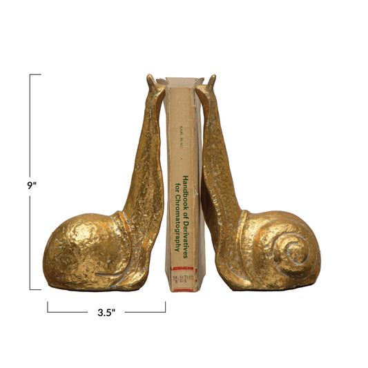 Cast Iron Snail Bookends
