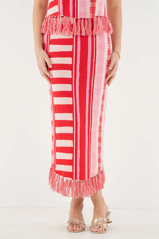 Capri Knit Skirt - Peach Jubilee