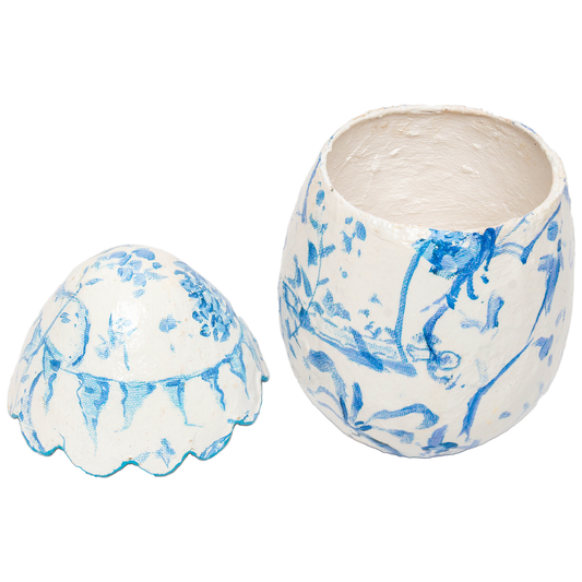(SALE SET OF 2) Blue Scallop Eggs