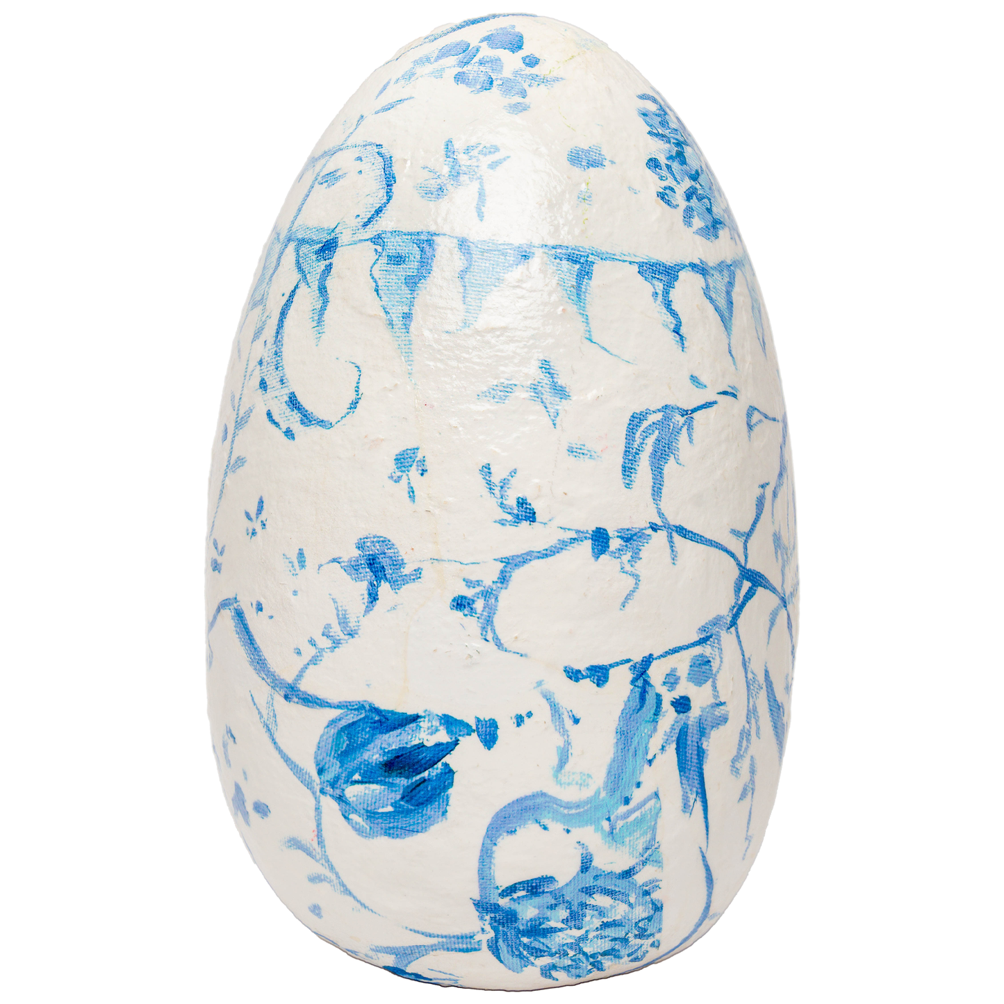 Gallery Chinoiserie Blue Paper Mache Egg