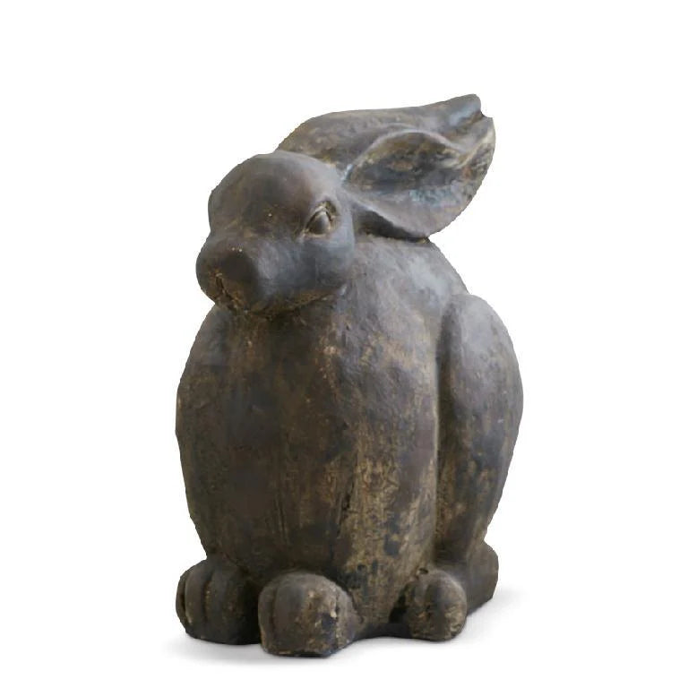 14.5” Dark Brown Resin Bunny