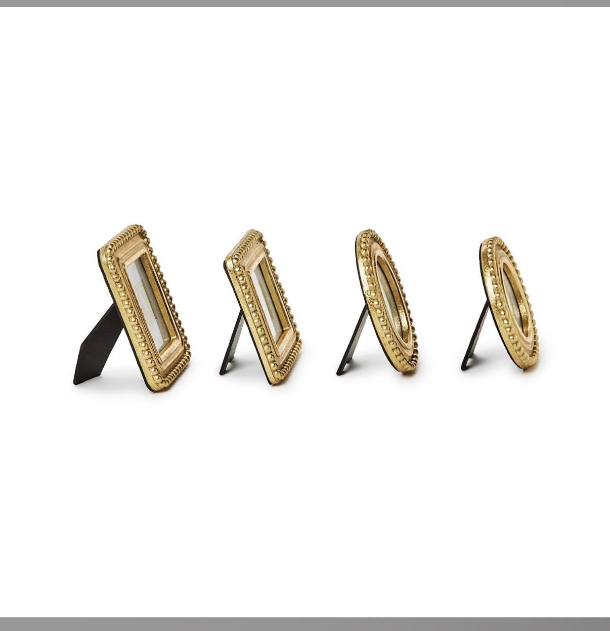Gold Beaded Mini Picture Frames
