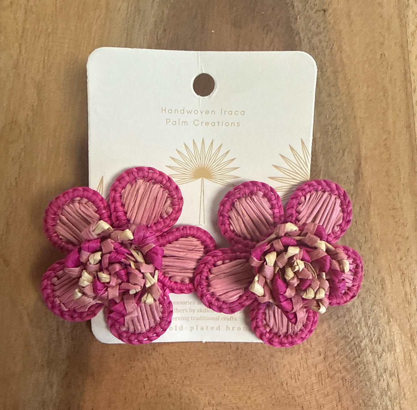 Handwoven Flower Blossom Earrings