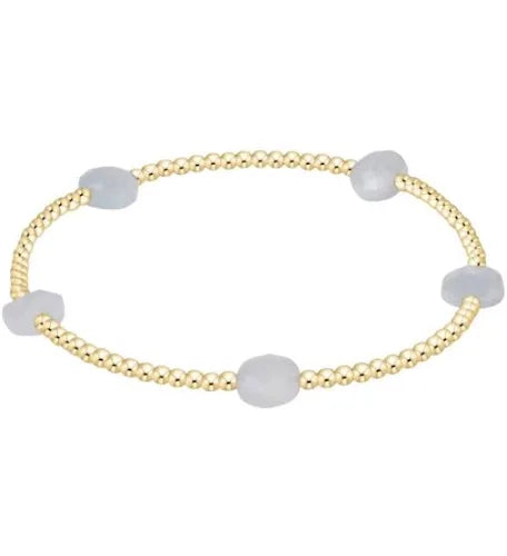 Enewton Admire Small Gem 2MM Gold Aquamarine