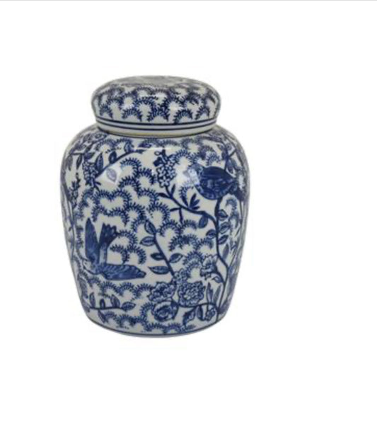 Bird Chinoiserie Jar With Lid (2 sizes)
