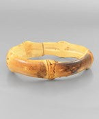 Bamboo Textured Bangle Bracelet