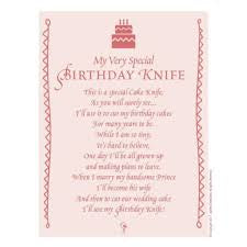My Very Special Birthday Knife