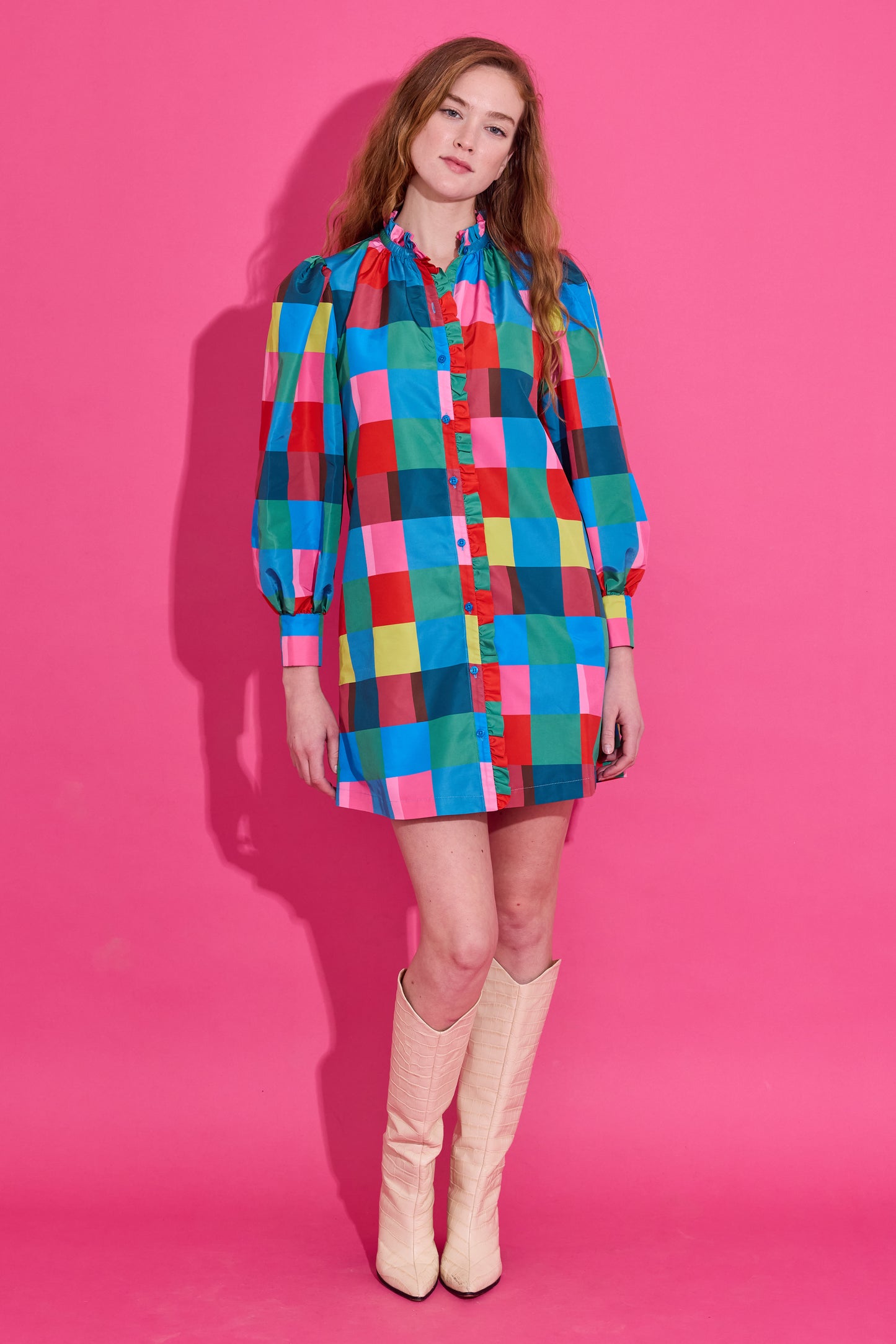 Nora Dress in Holiday Check