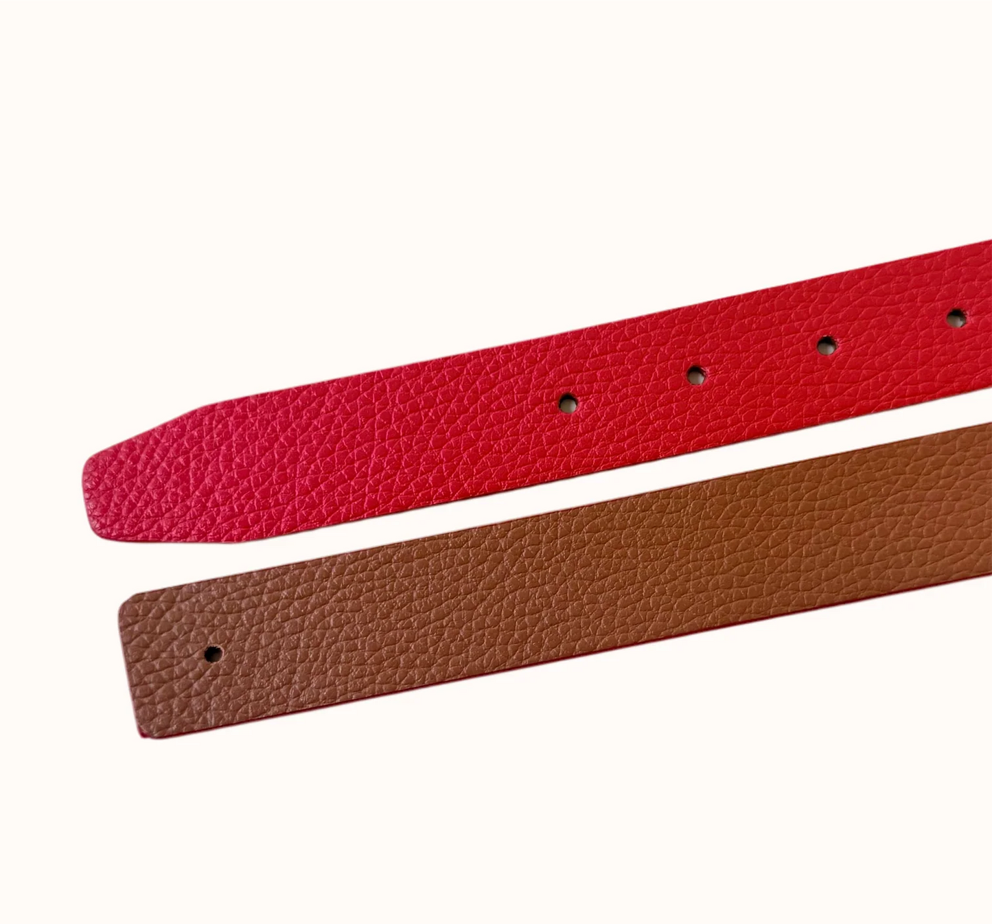 Cesoli reversible leather belt Maraschino & Biscotti
