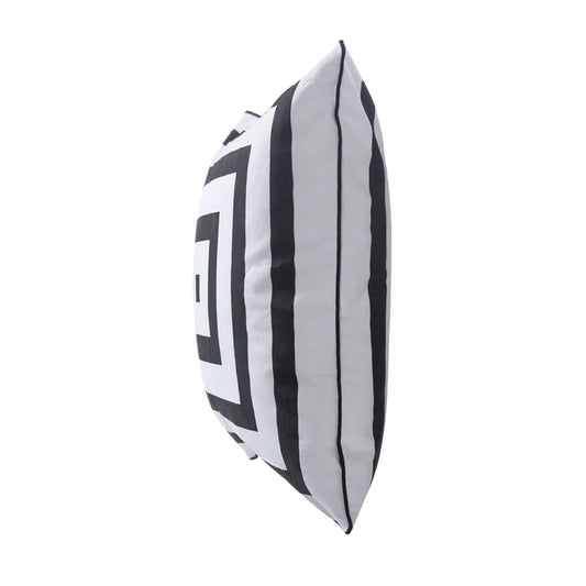 Black and White Down Feather Canvas Pillow