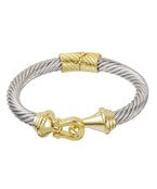 Twisted Cable Two Tone Bracelet