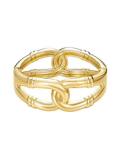 Wide & Linked U Shaped Hinged Bangle