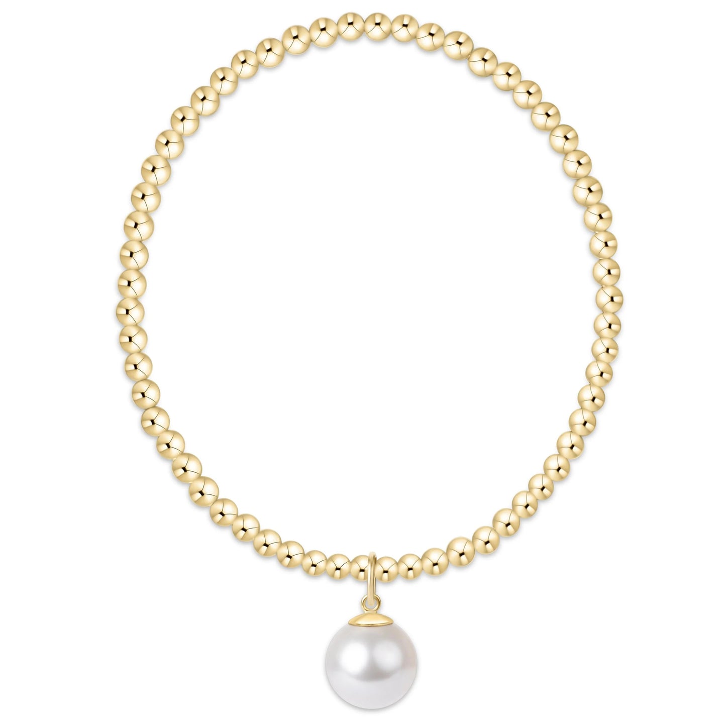 Enewton Classic Gold 3mm Bracelet - Classic Pearl 10mm Charm