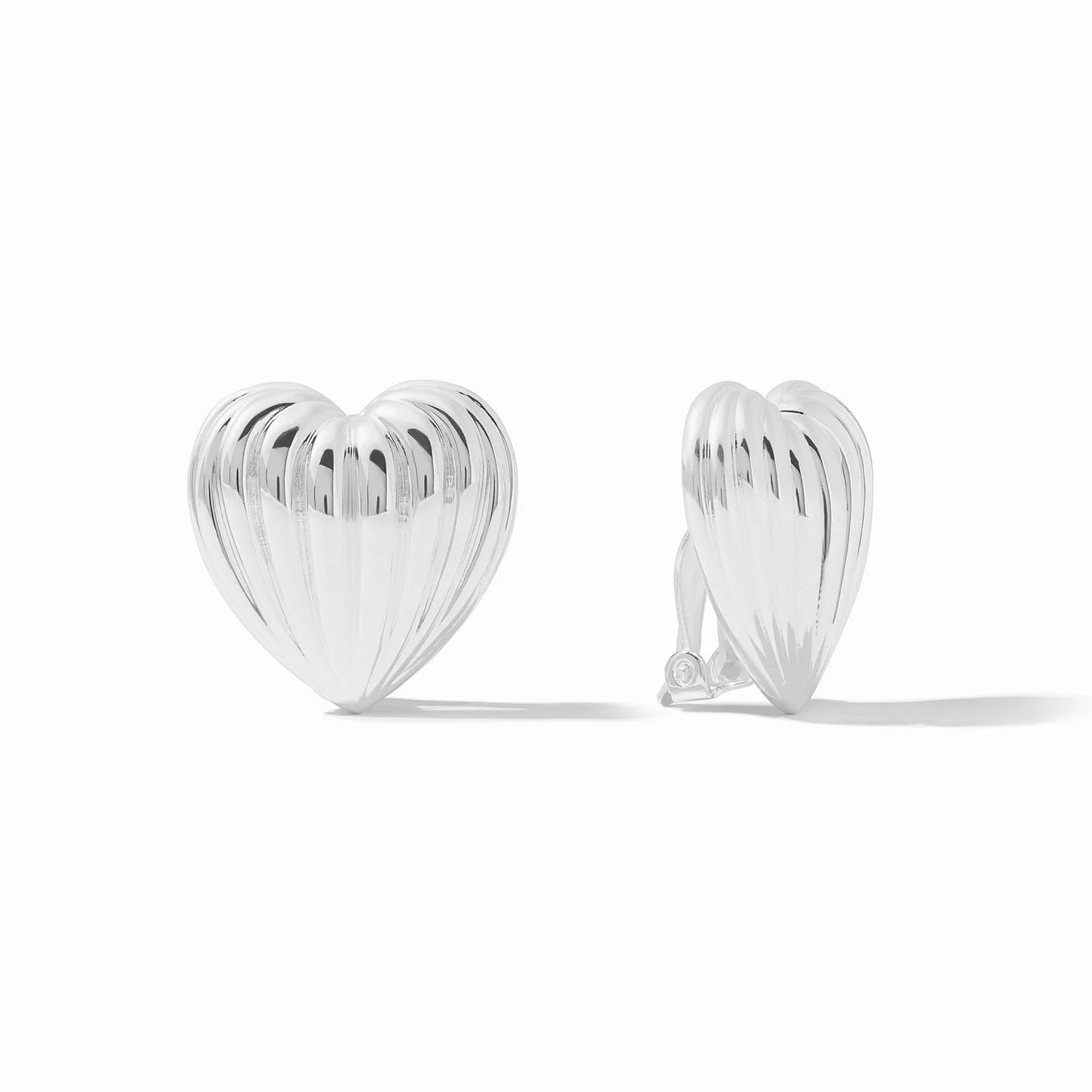 Julie Vos Puffy Heart Clip Silver