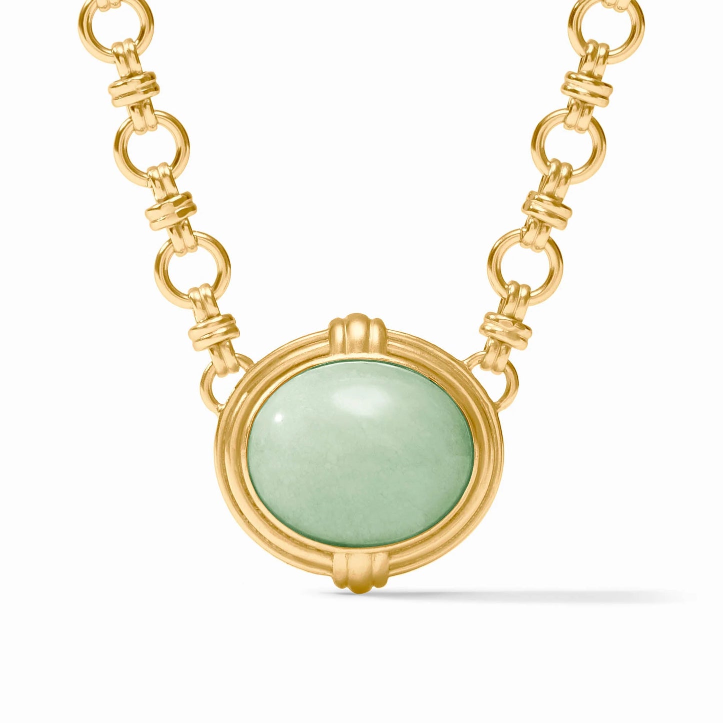 Julie Vos Portofino Demi Necklace Aqua Jade