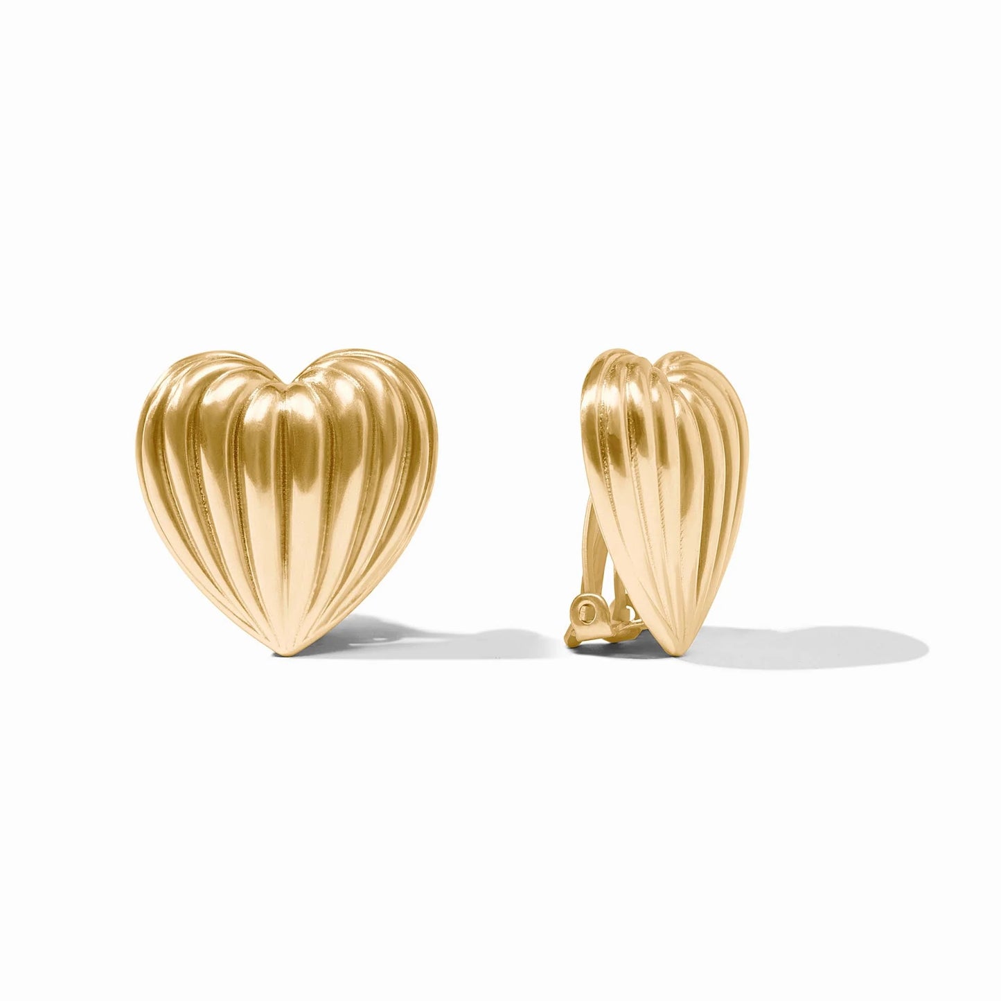 Julie Vos Puffy Heart Clip On Earrings
