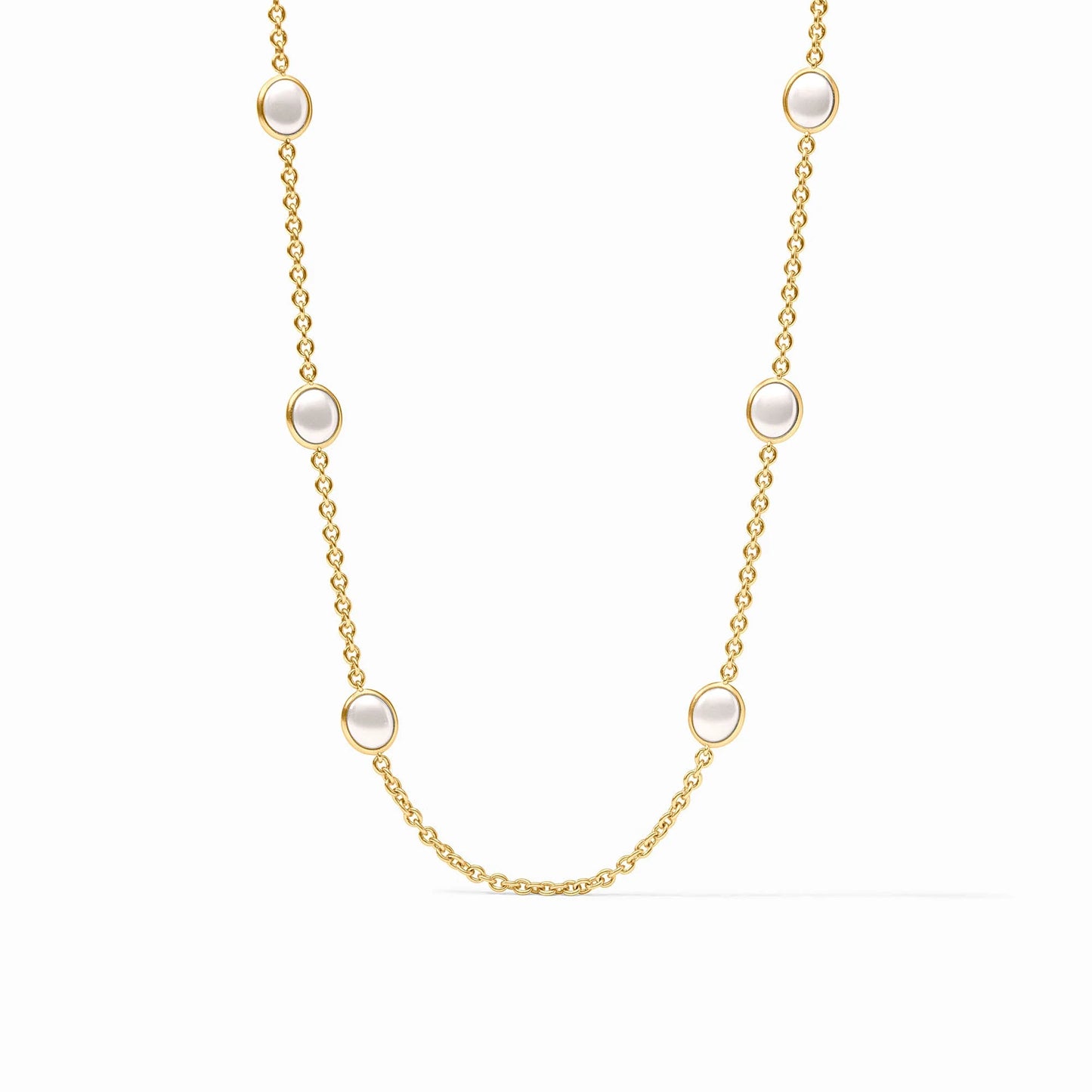 Julie Vos Stone Station Necklace Pearl
