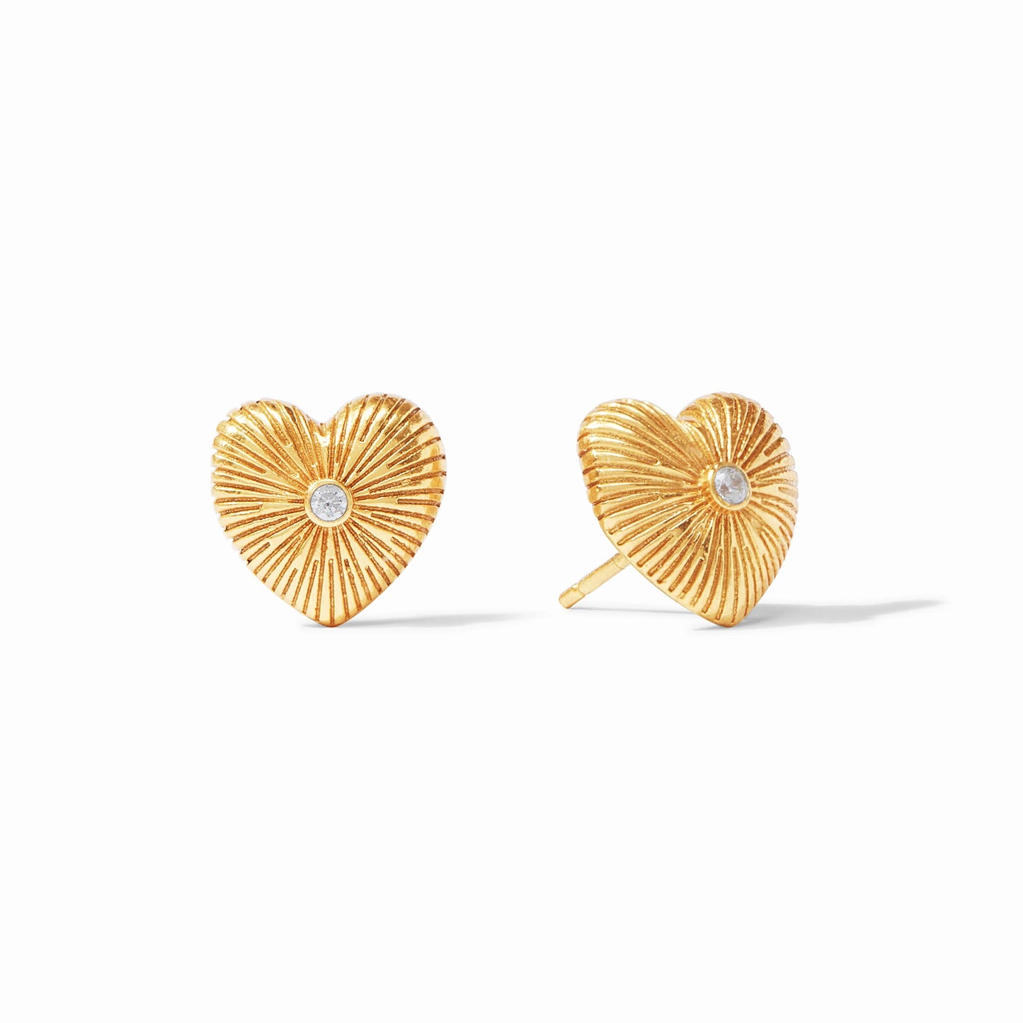 Julie Vos Esme Heart Stud Cubic Zirconia