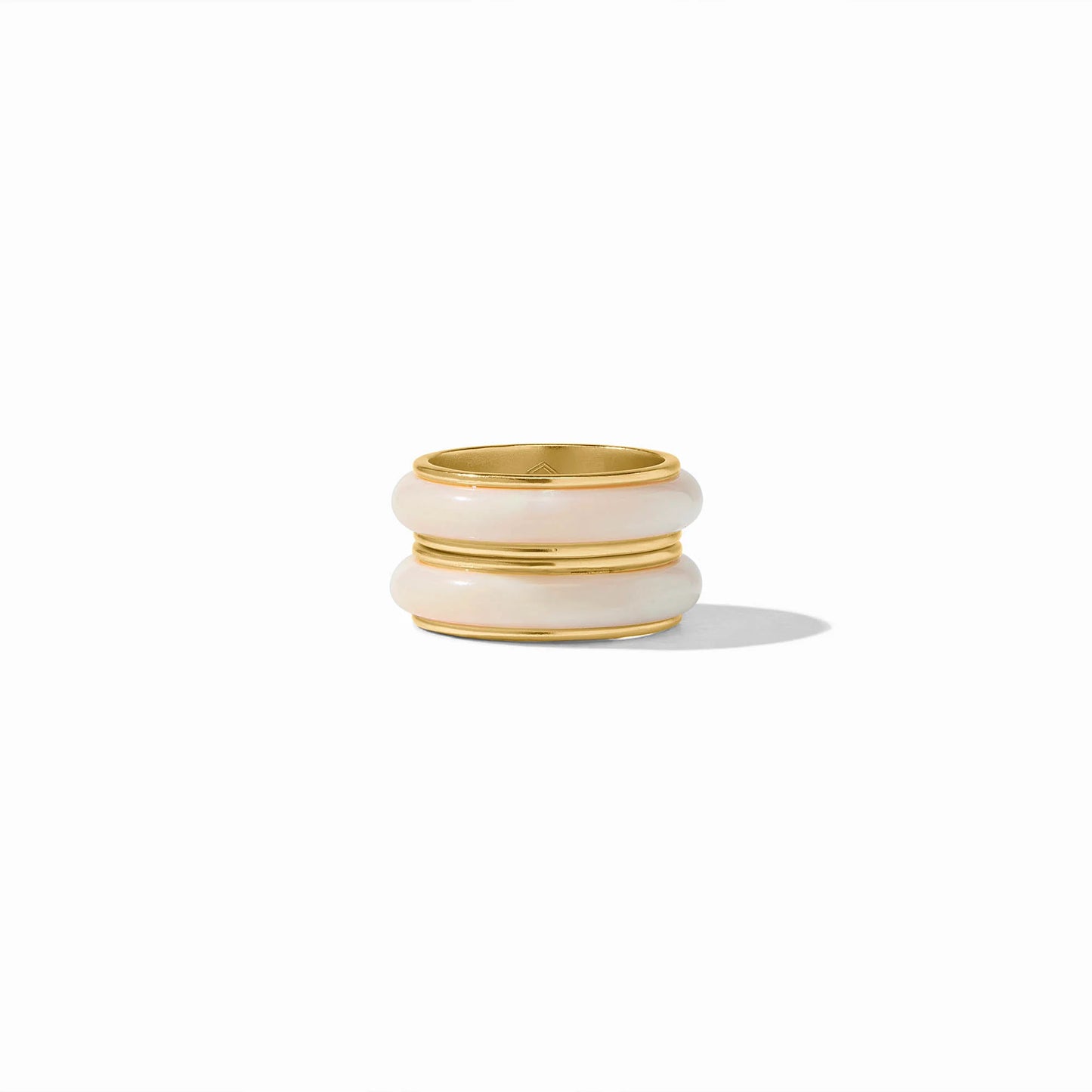 Julie Vos Carnaby Duet Ring Alabaster Size 7