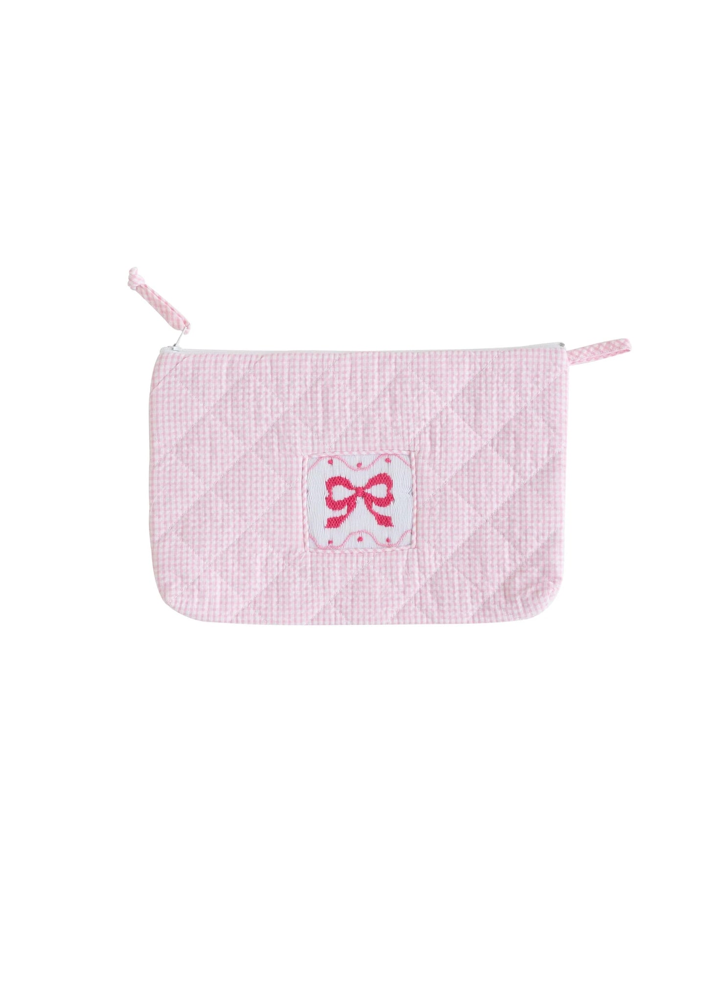 Little English Kids Travel Pink Bow Quilted Cosmetic Bag