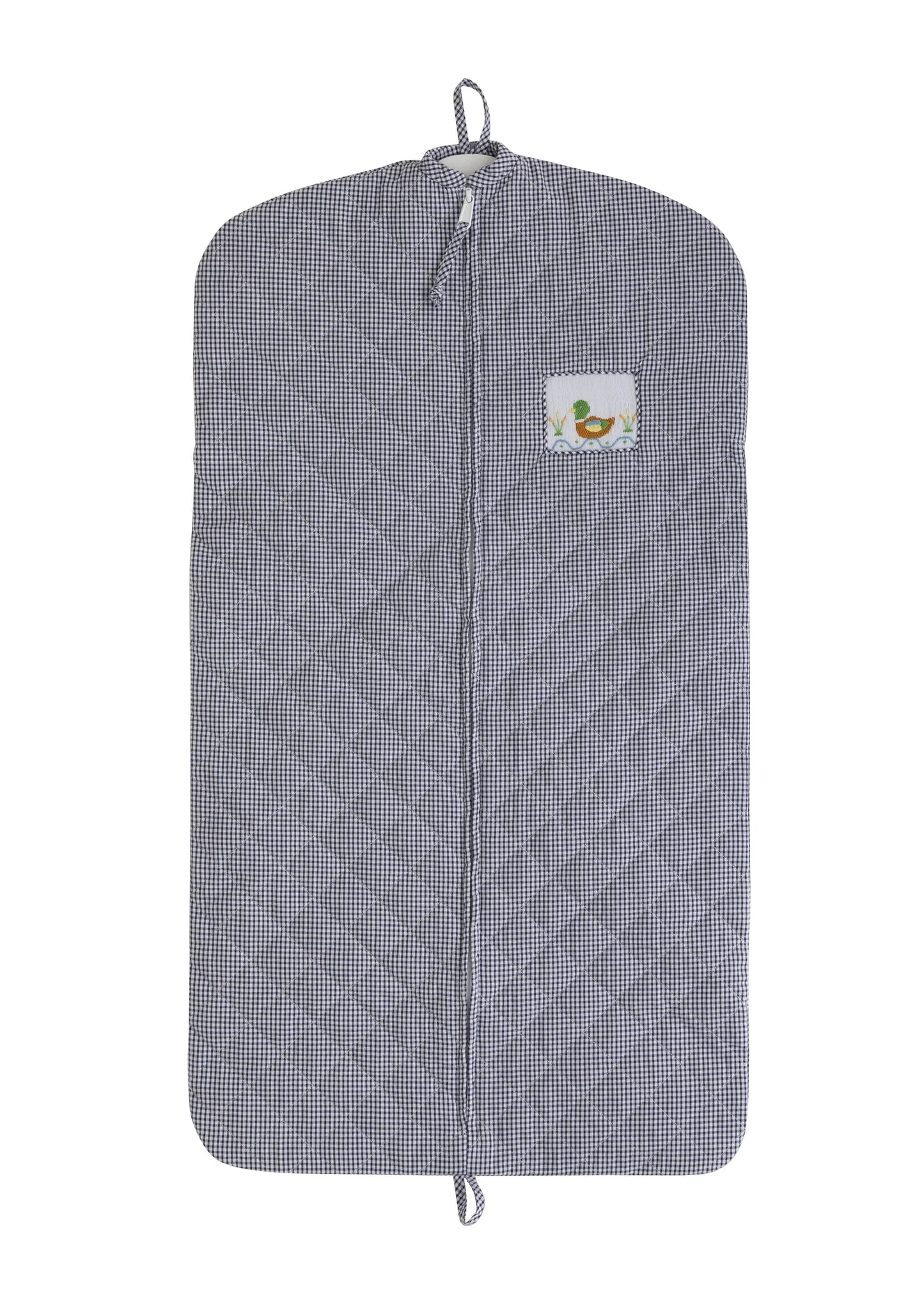 Little English Kids Travel Navy Mallard Quilted Garment Bag