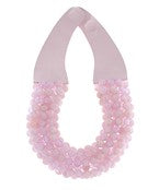 Beaded Necklace with Magnetic Closure Light Pink