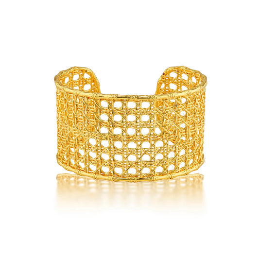 Capucine Du Wolf Veranda Caning Cuff Gold