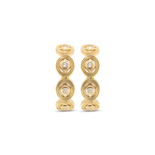 Monique Hoop Earrings -Clear Cubic Zirconia