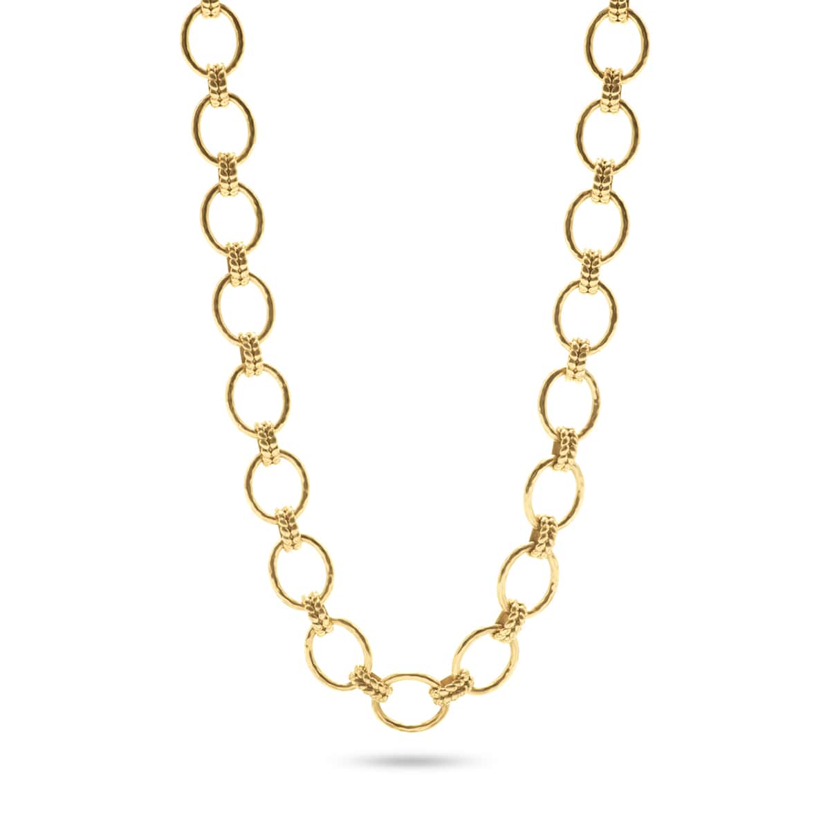 Cleopatra Grande Link Necklace 16” + 2 -Gold