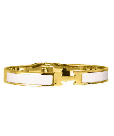 H Bracelet Skinny White