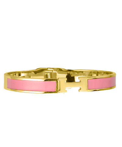 H Bracelet, skinny Pink