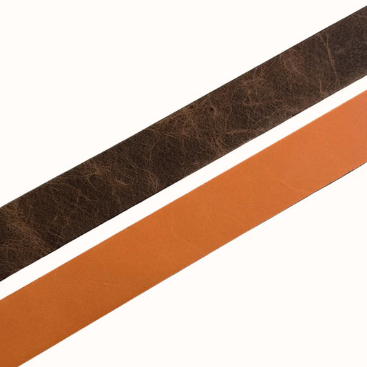 Cesoli reversible leather belt Mimosa & Chambray