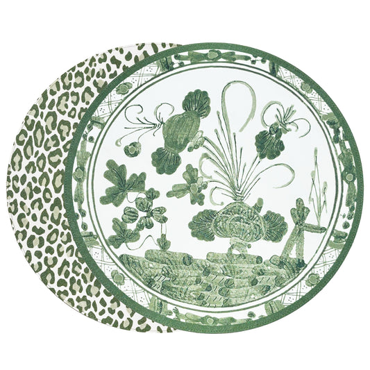 VIDA Faenza and Cheetah Reversible Round Placemats (set of 4)