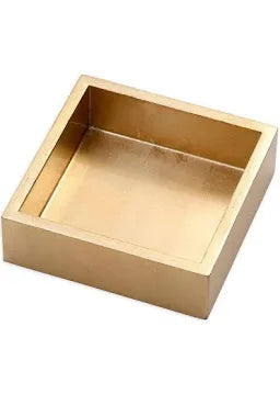 Lacquer Cocktail Napkin Holder Gold Leaf
