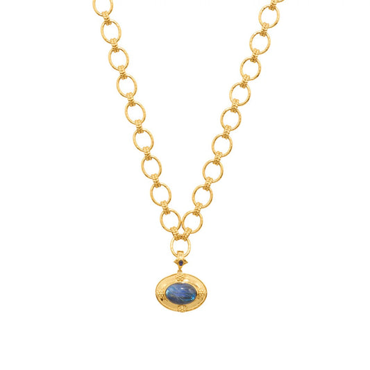 Capucine Du Wolf Cleopatra Pendant- Blue Labradorite