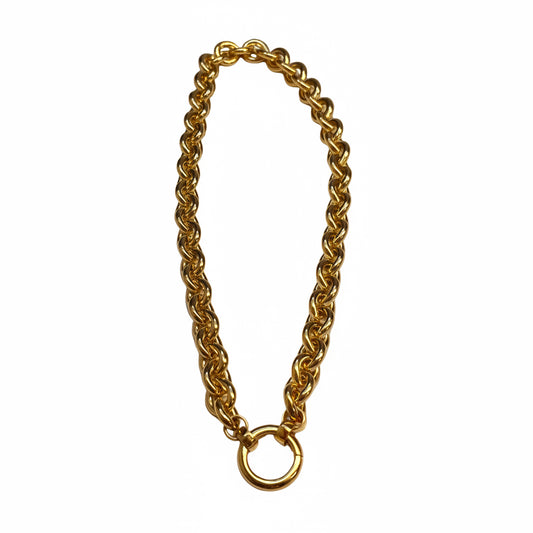 Sylvia Benson Round Link Necklace 18"