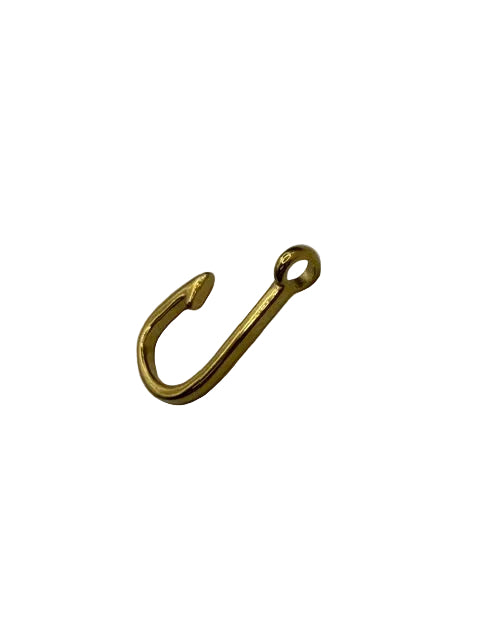 Gold Fishing Hook Charm