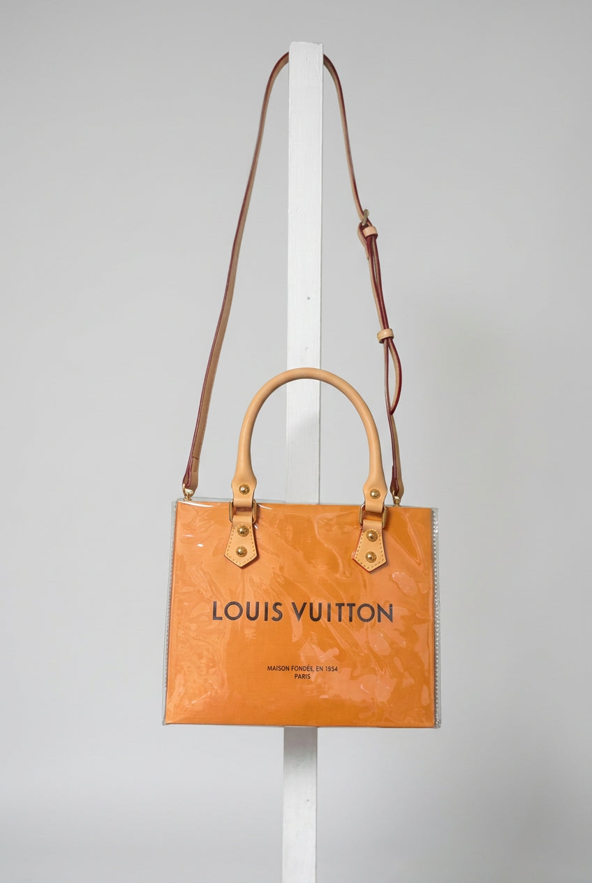 Louis Vuitton Small Orange Shopping Tote Bag