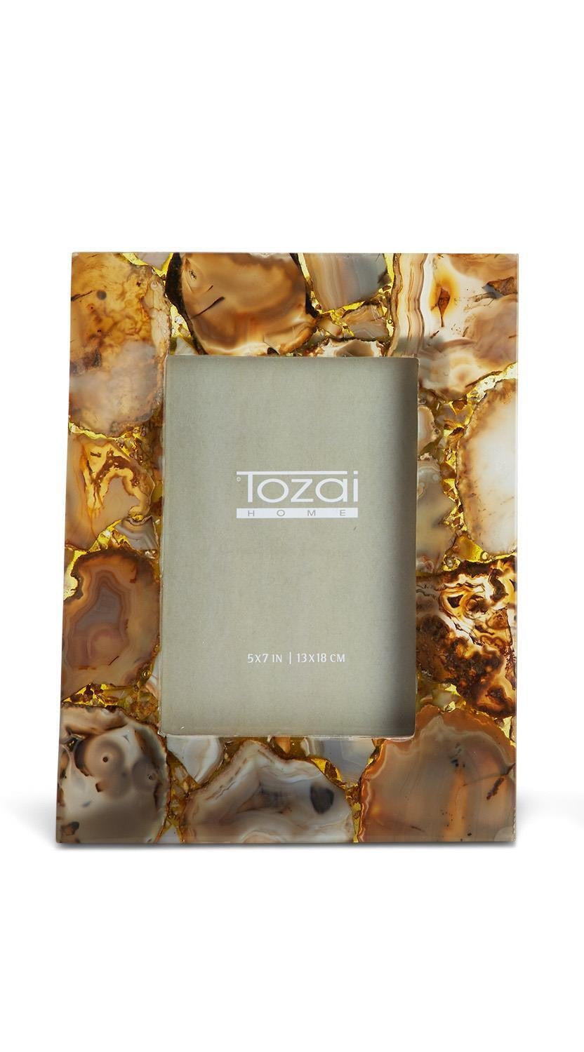 Amber Agate Picture Frame in Two Sizes