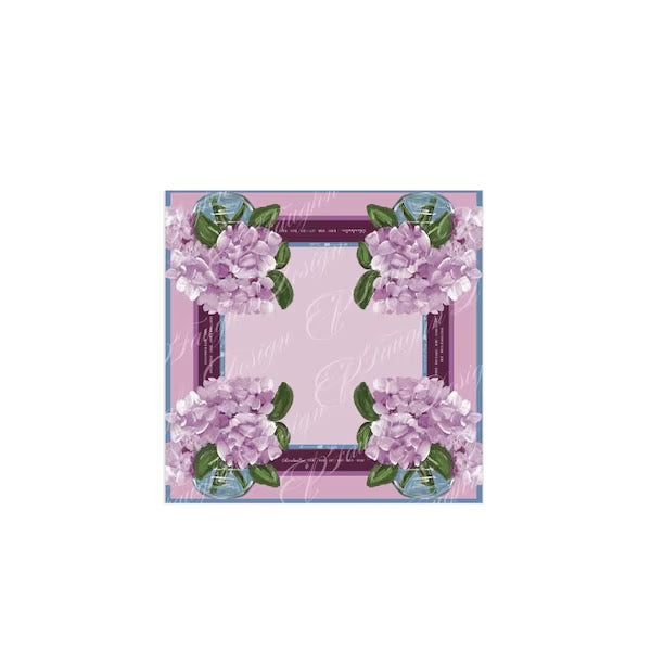 Pink Hydrangea Mahjong Mat