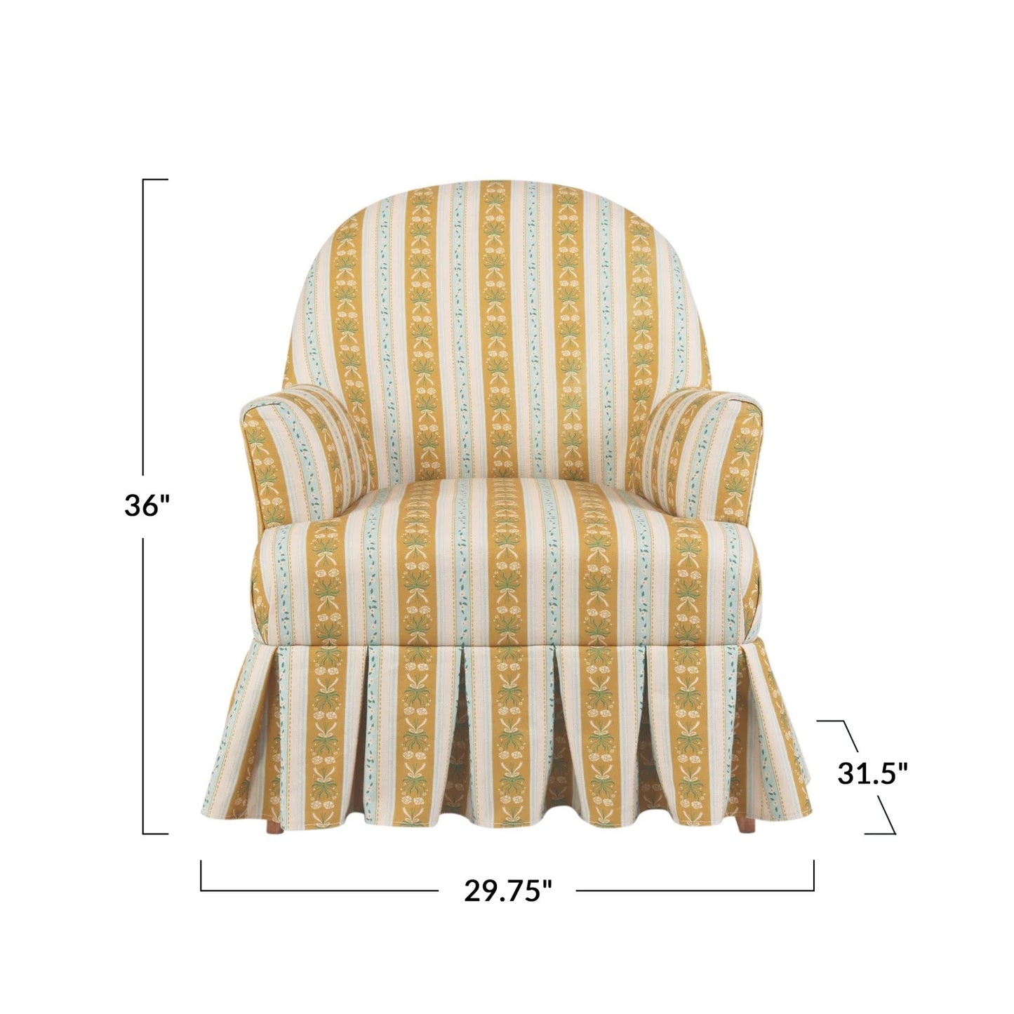 Upholstered Skirted Chair