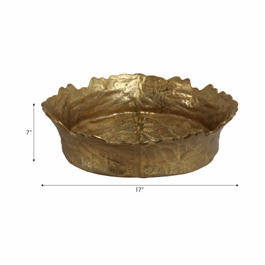 17" STRASBOURG GOLD METAL BOWL