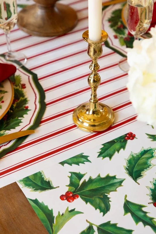 Holiday Holly Table Runner